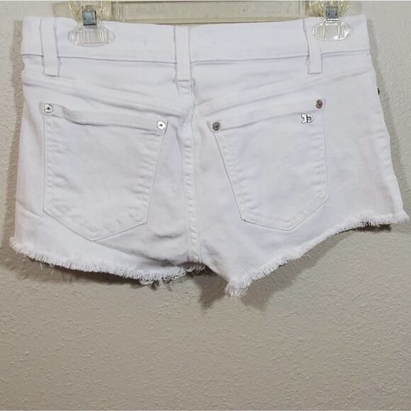 Joe's‎ Jeans White Denim Shorts Frayed Hem Casual Summer Trendy Size 27 - Picture 3 of 7